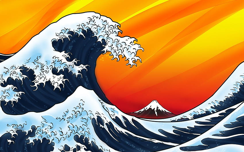 The great wave off kanagawa katsushika hokusai HD wallpaper