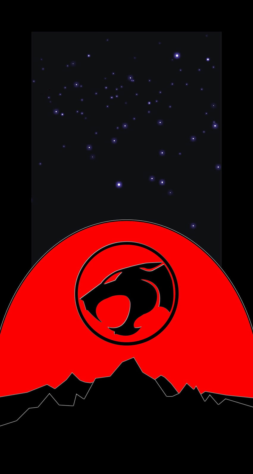 Glowing Iphone X Outline, thundercats logo amoled HD phone wallpaper