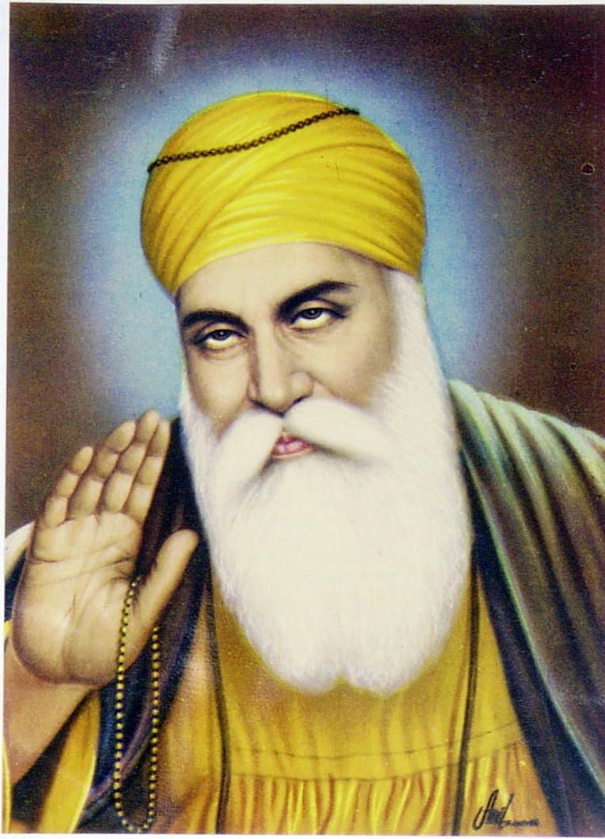 Citazioni ispiratrici: sfondi Guru Nanak Sikhism, santi indiani Sfondo del telefono HD