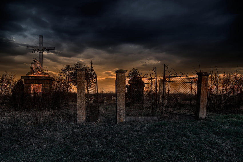 last exit for the lost cemetery cross gates HD wallpaper