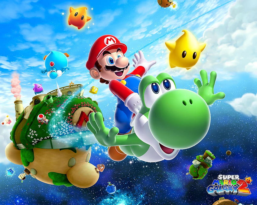 Супер Марио Луиджи и Йоши, фонове, фон на Марио и Йоши HD тапет