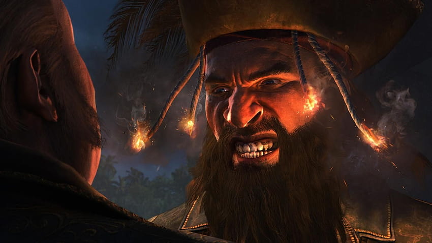 Podría usar una persona similar a Blackbeard para un personaje del juego. fondo de pantalla