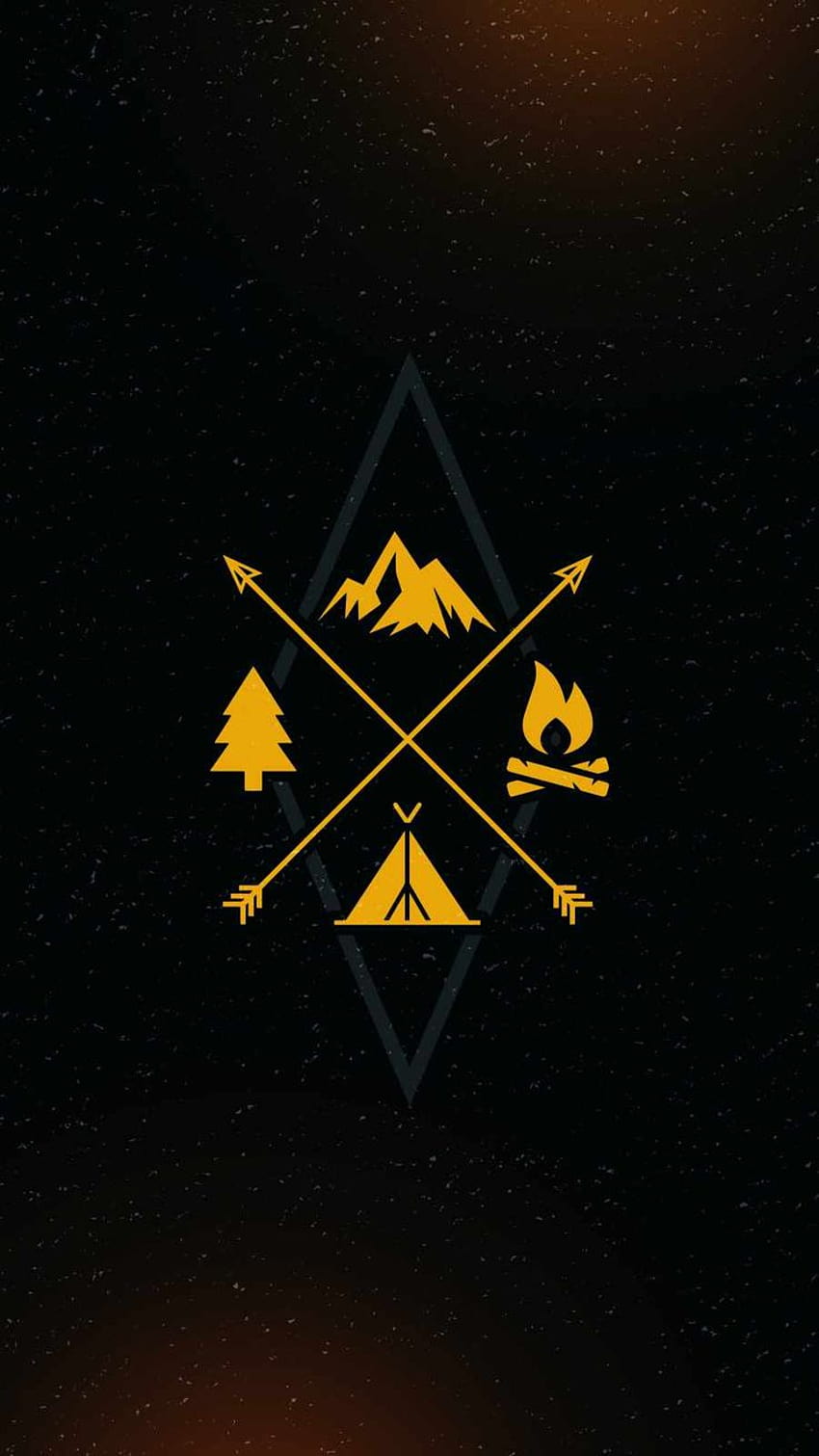 Logo campeggio, campeggio iphone Sfondo del telefono HD