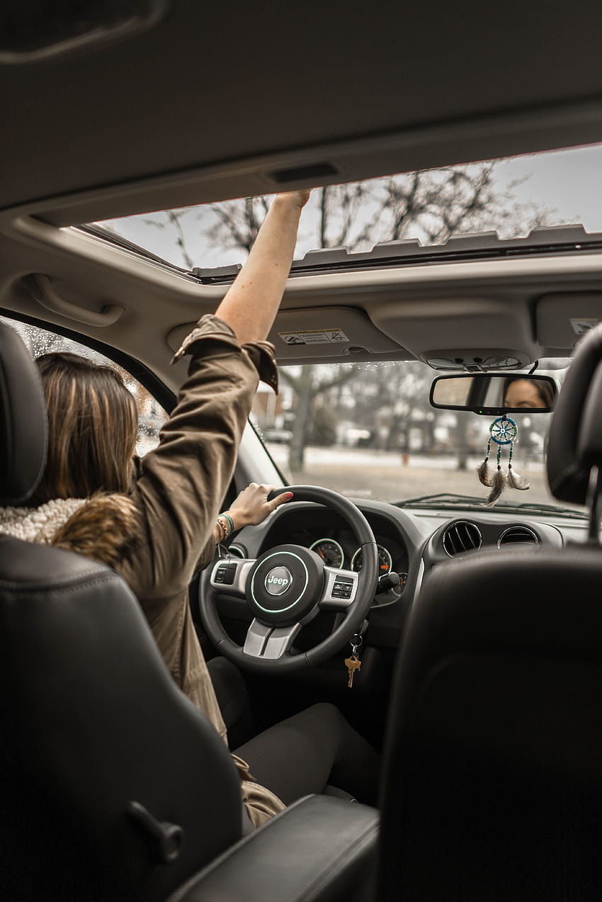 of Woman Driving Car · Stock, women driving HD phone wallpaper