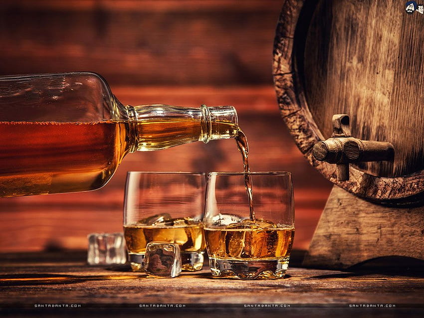 Frischer Whiskey wird in Gläsern serviert, Whiskey für Frauen HD-Hintergrundbild
