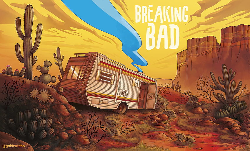 1600x900 Breaking Bad Van 삽화 1600x900 해상도, 배경 및 HD 월페이퍼