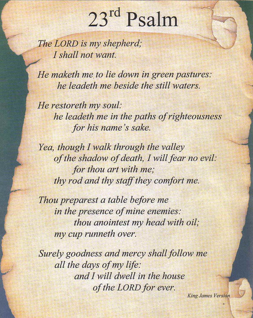 Mezmur 23, Mezmurlar 23 kjv galerisinin bir parçasıdır HD telefon duvar kağıdı