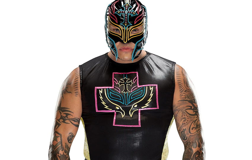 mask, tattoo, tattoo, wrestler, Rey Mysterio, WWE, Rey Mysterio , section мужчины, rey mysterio 2021 HD wallpaper