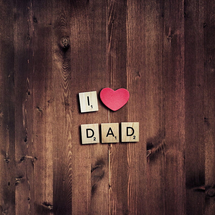 I Love Dad, Love Heart, Pink Heart, Father's Day HD phone wallpaper