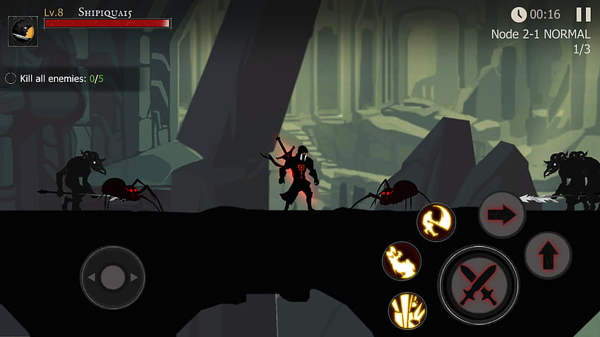 Shadow of death: dark Knight, shadow of death dark knight stickman fighting HD wallpaper