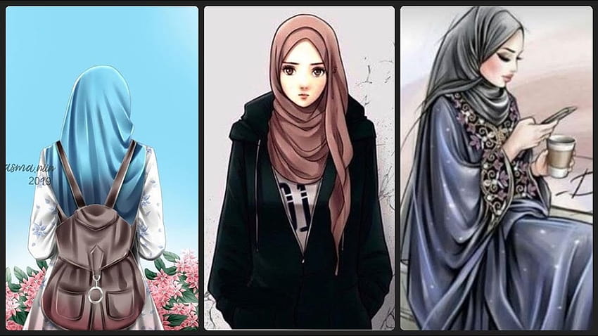 Hijab cartoon girl picture/hijab cartoon dpz/hijab cartoon dp/hijab cartoon  profile picture/hijab dp 