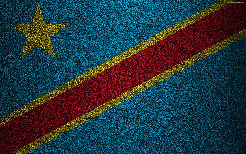 Bandiera della Repubblica Democratica del Congo, DR Sfondo HD
