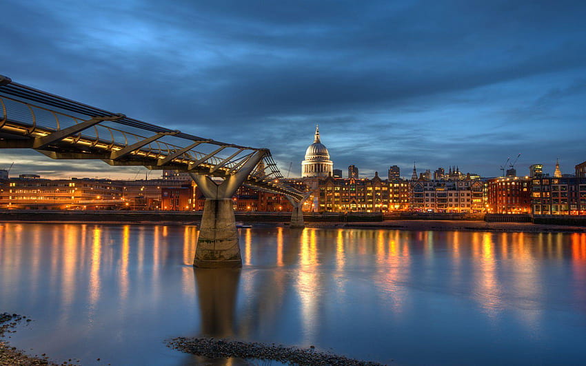 London Millennium Bridge backgrounds HD wallpaper