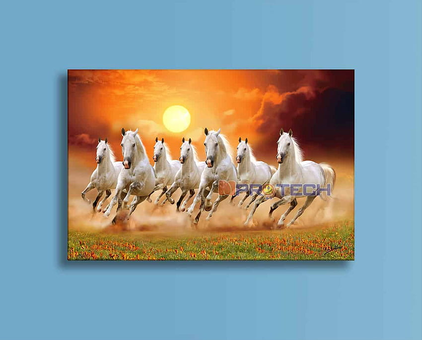 Seven Horses Running Painting HD wallpaper | Pxfuel