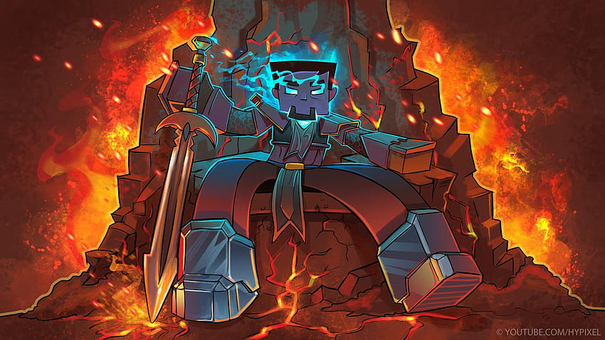Rey Herobrine []: Minecraft, del trono del rey fondo de pantalla