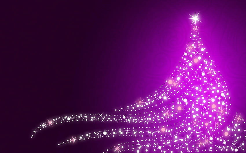 Lampu Natal, Pohon Natal, Ungu,, Perayaan, perayaan Natal Wallpaper HD