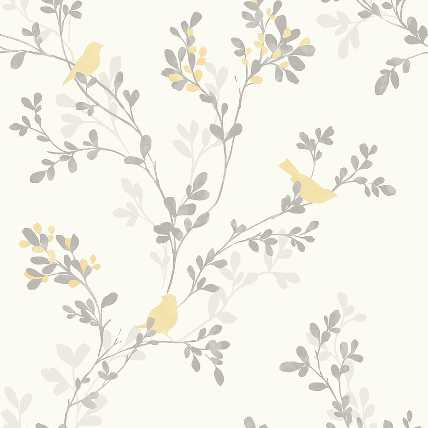 Nadia Soft Lemon Trees with Birds Mica ...pinterest.co.uk HD phone wallpaper