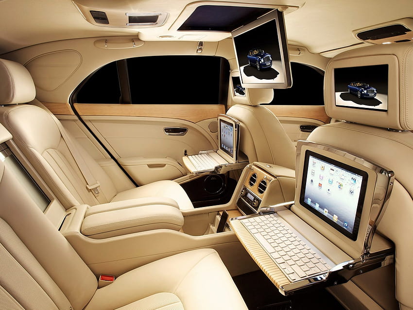 2 Bentley Mulsanne, bentley interior HD wallpaper