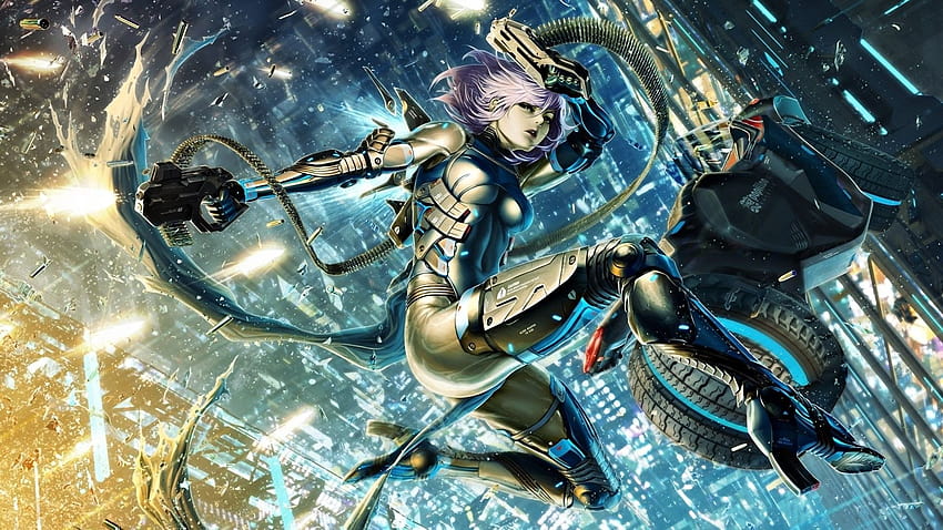 Beautiful Anime Cyborg Girl Vector Illustration Stock Vector Royalty Free  1630770658  Shutterstock