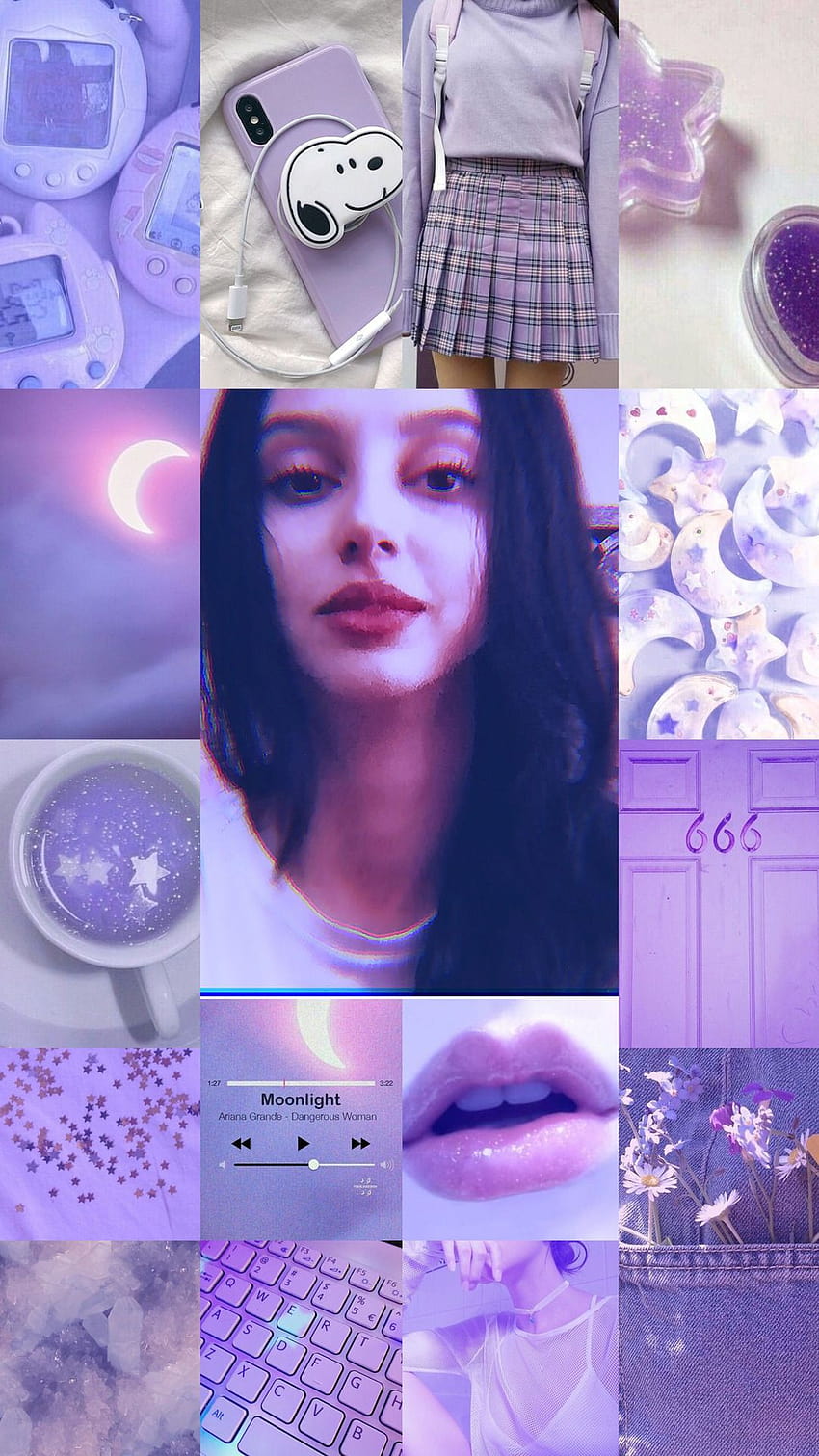 Estetica: Egirl Aesthetic Collage, estetica lilla Sfondo del telefono HD