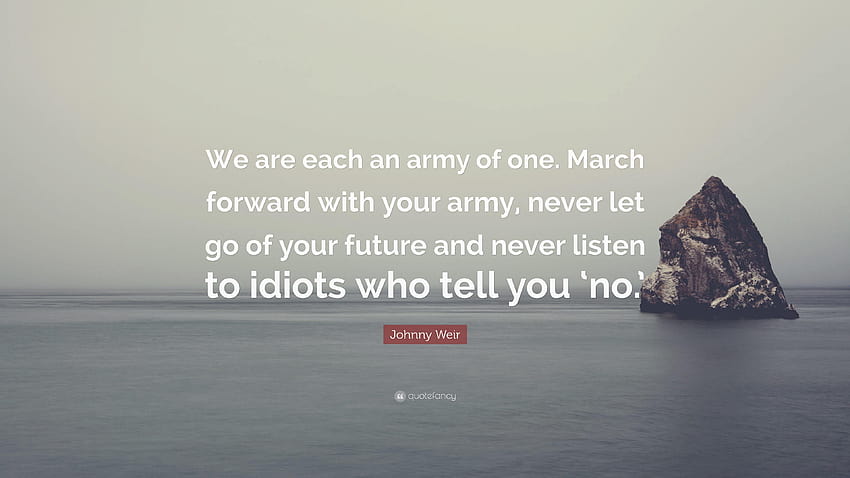 Johnny Weir Quote: “We are each an army of one. March forward with HD wallpaper