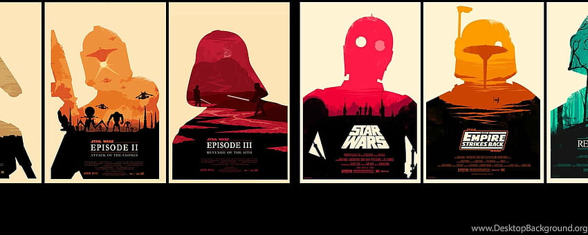 Star Wars Originals + Prequels Combined For Dual Screen ... Backgrounds, star wars dual monitor HD wallpaper