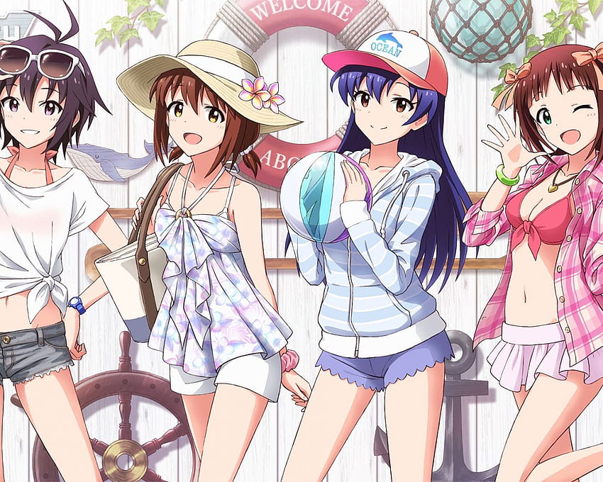 Cute Anime Girls, Summer, Fun, , Background, 296943, summer girl anime HD wallpaper