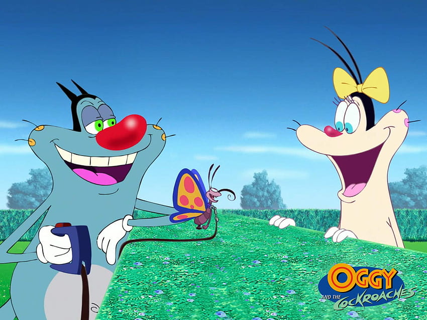 2 Oggy The Cat, oggy and olivia HD wallpaper