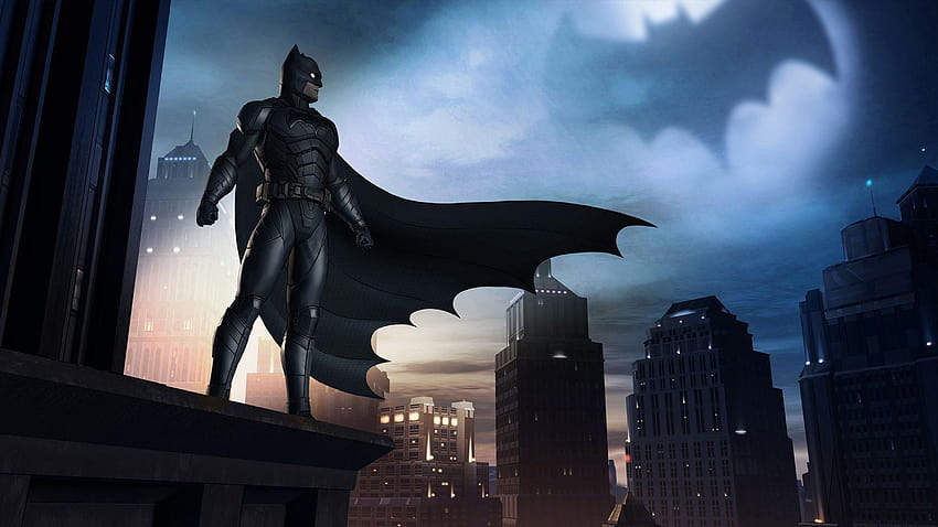 Batman on a rooftop. from Batman: The Telltale Series HD wallpaper