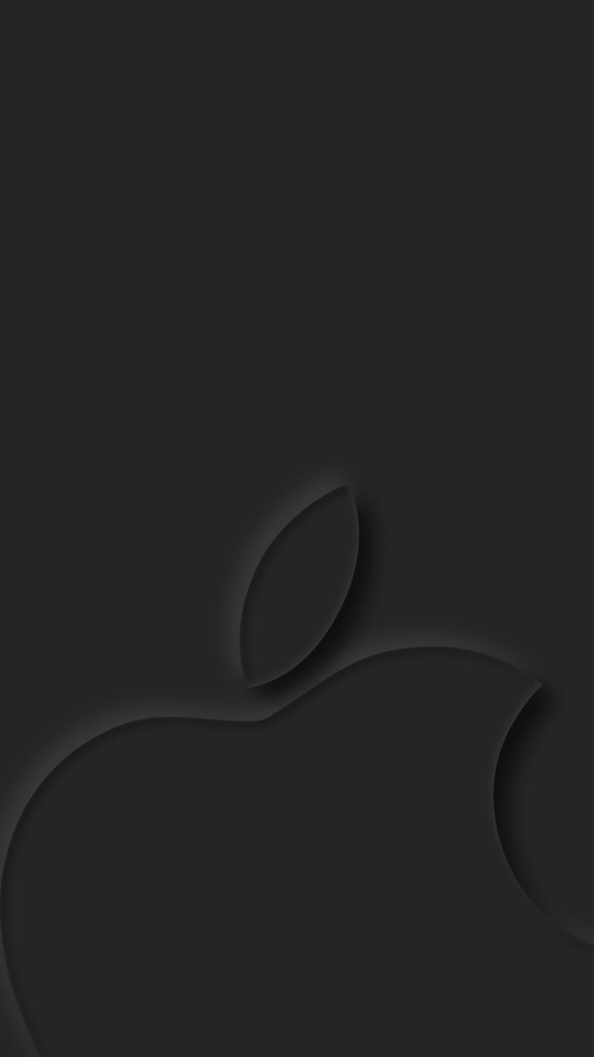 750x1334 Лого на Apple Тъмно сив iPhone 6, iPhone 6S, iPhone 7, фонове и оригинален iphone черен HD тапет за телефон