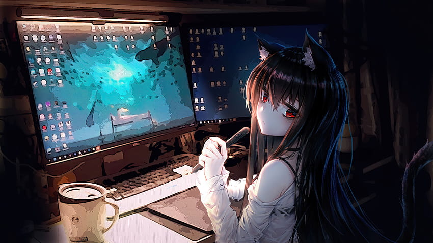 Anime Programming, anime programmer HD wallpaper
