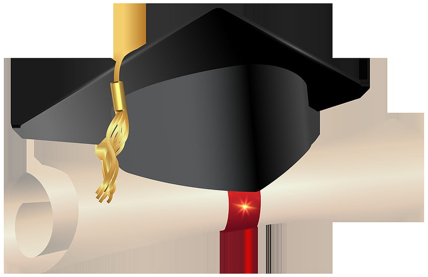 Graduation Cap and Diploma PNG Transparent Clipart​ HD wallpaper