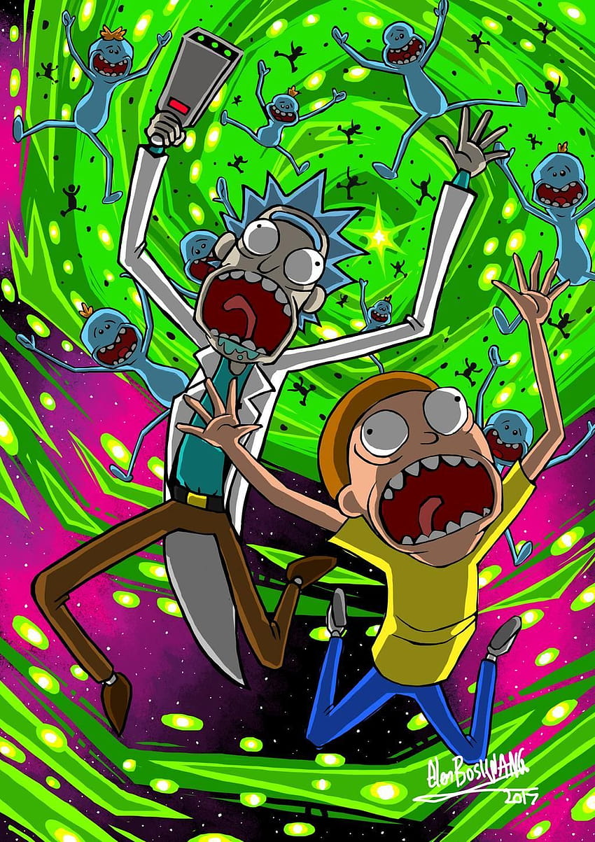 Rick and Morty by glenbw in 2020, rick and morty weed HD電話の壁紙