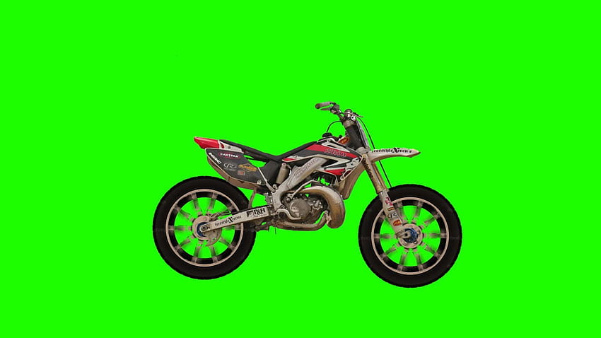 Motorcross Dirt Bike na zielonym tle ekranu ~ Hi Res, tło foto krzyż silnika Tapeta HD