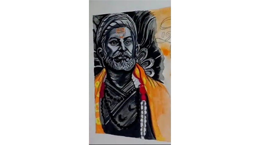 Art Shivaji Maharaj Pencil Sketch | 3d-mon.com