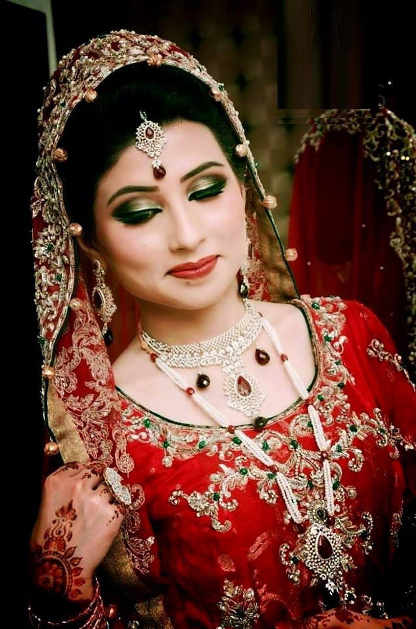 WSZYSCY: Piękny i ładny makijaż ślubny, indyjska suknia ślubna Tapeta na telefon HD
