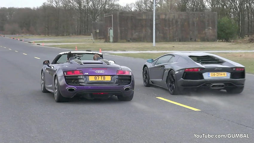 Audi R8 V10 Spyder 'Shmee150' vs Lamborghini Aventador LP700, audi r8 weib  HD wallpaper | Pxfuel