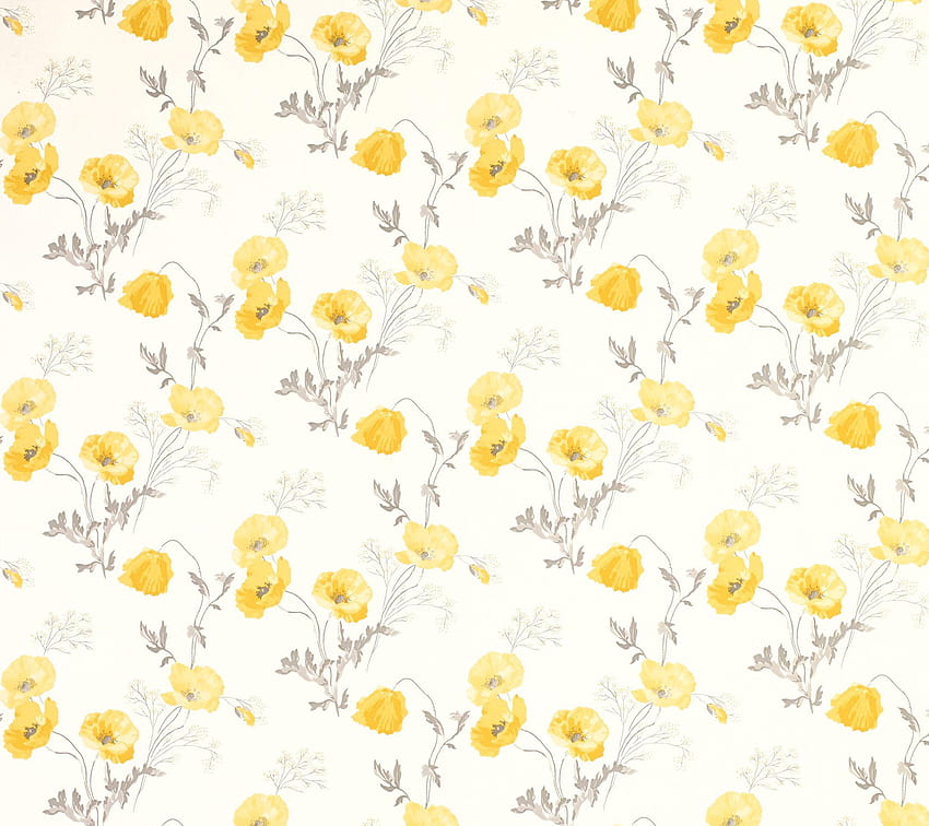 Gelbes Blumenmuster, gemustert HD-Hintergrundbild