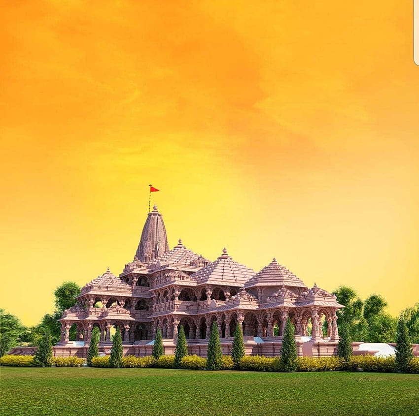 Shri Ram Janmabhoomi Mandir ad Ayodhya: Primo sguardo a come sarà il grande Tempio di Ram, ram mandir ayodhya Sfondo HD
