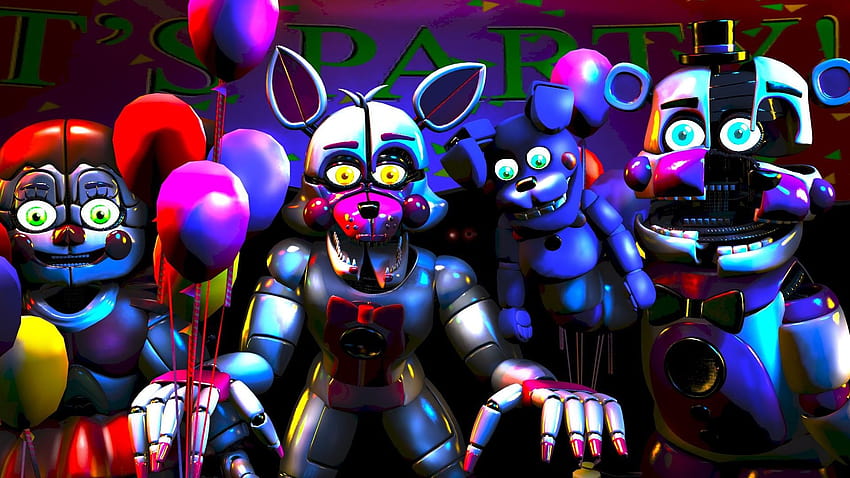 Five Nights at Freddys Sister Location, circus baby x funtime freddy HD wallpaper