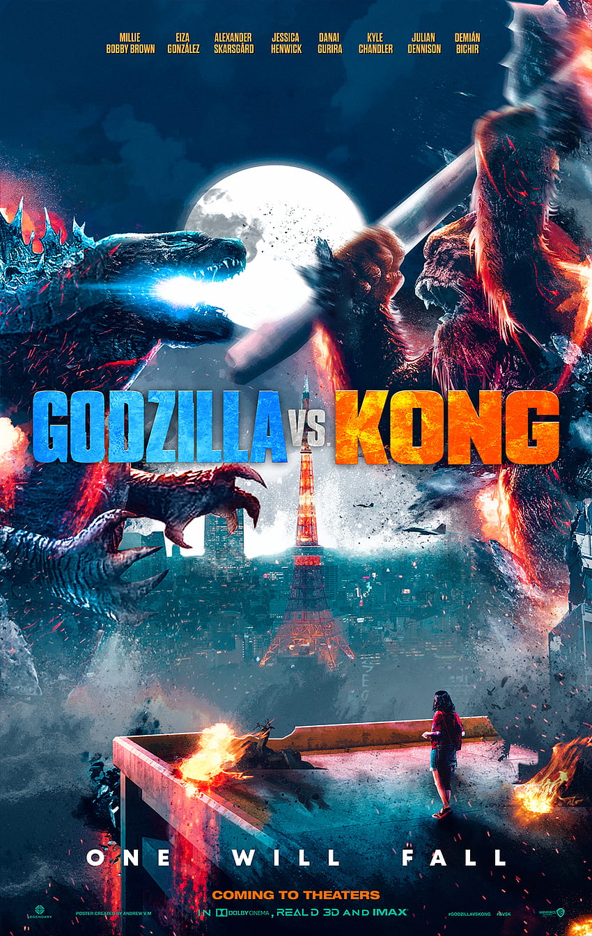 Godzilla Contra Ilustraciones De Kong Cartel De Godzilla Vs Kong Fondo De Pantalla Del Teléfono 3360