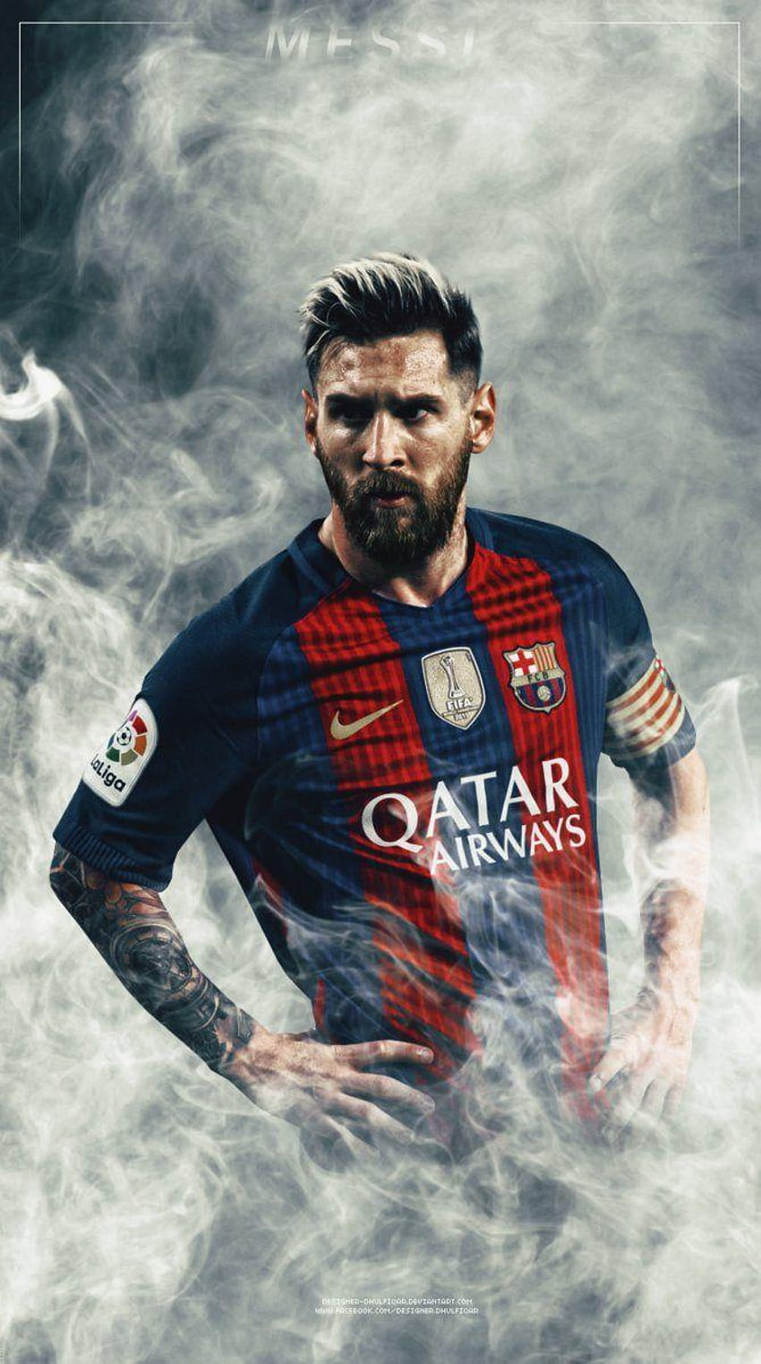 Lionel Messi by Designer, 메시 수염 HD 전화 배경 화면