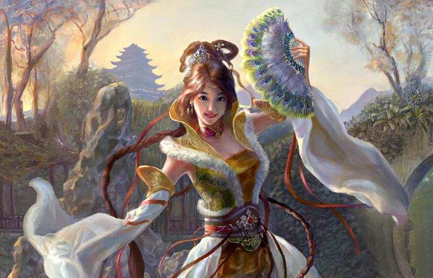 Oriental Princess Dancing 1400973 : 13, fantasy beautiful dancing anime girl HD wallpaper