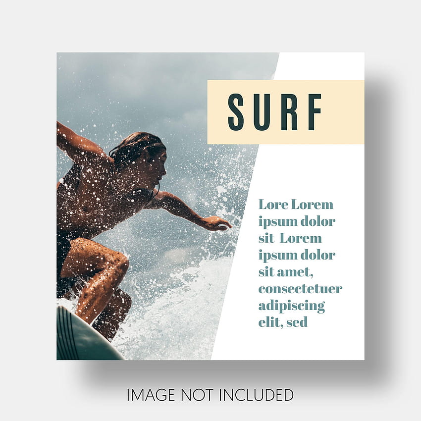 Templates para social media con estética de surf o deportes, broucher surfing HD phone wallpaper