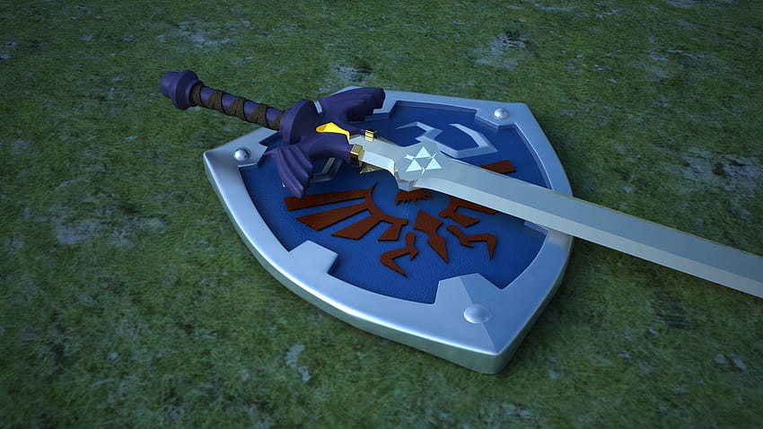 Master Sword dan Hylian Shield oleh Drewol Wallpaper HD