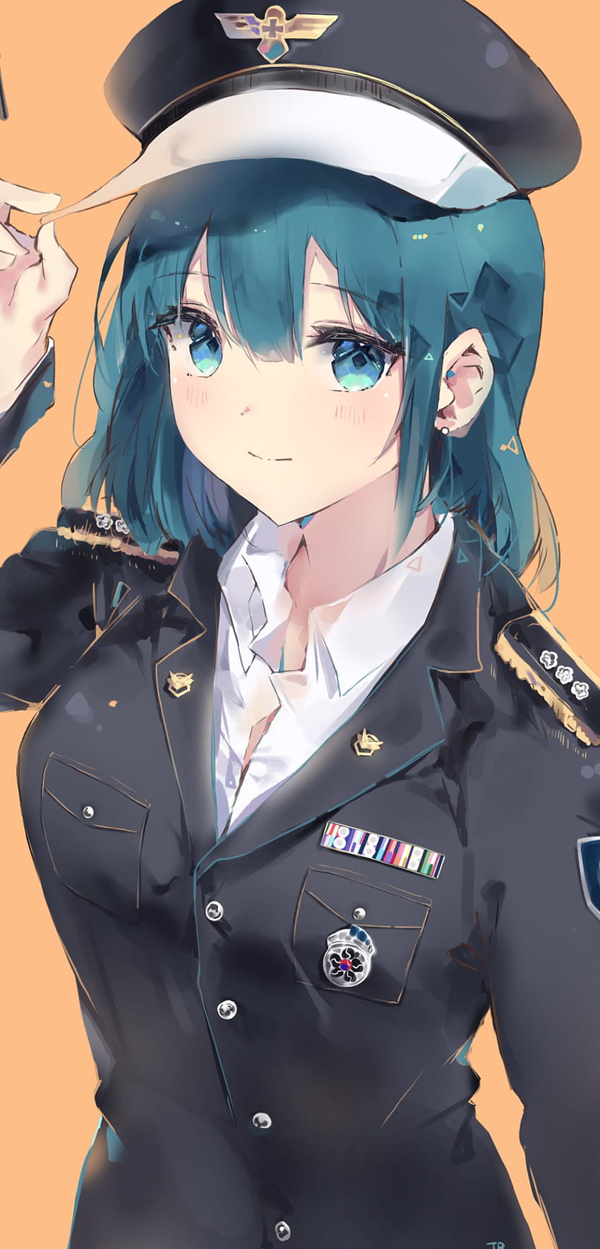 Anime Kız, polis memuru anime HD telefon duvar kağıdı