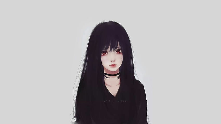 Papel de parede : cara, branco, Preto, retrato, Meninas anime, vermelho,  boca, triste, emoção, roupas, cabeça, legal, menina, beleza, mulher,  senhora, Trevas, traje, Sentido, órgão 2322x1612 - mxdp1 - 84383 - Papel