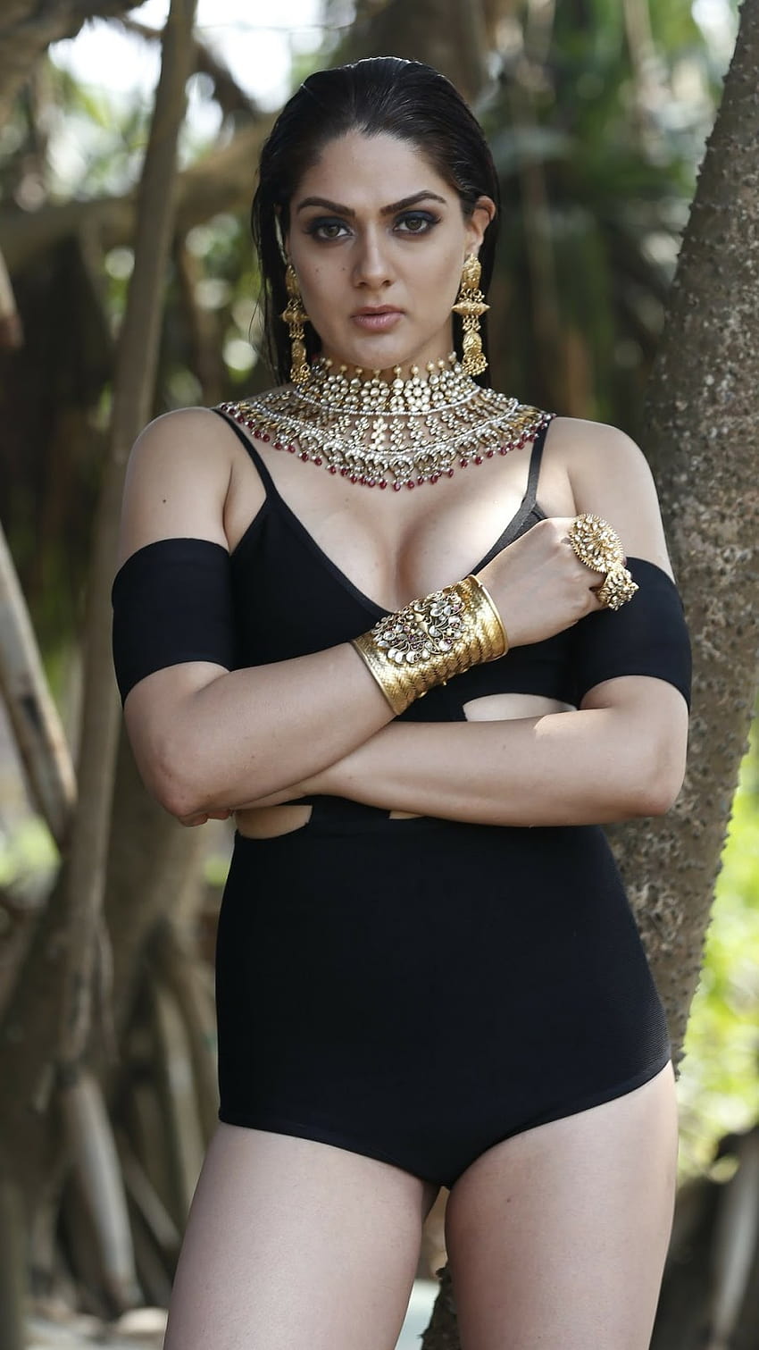 นักแสดงหญิง Sakshi Chaudhary แกลเลอรี่นิ่งสะดือร้อน วอลล์เปเปอร์โทรศัพท์ HD