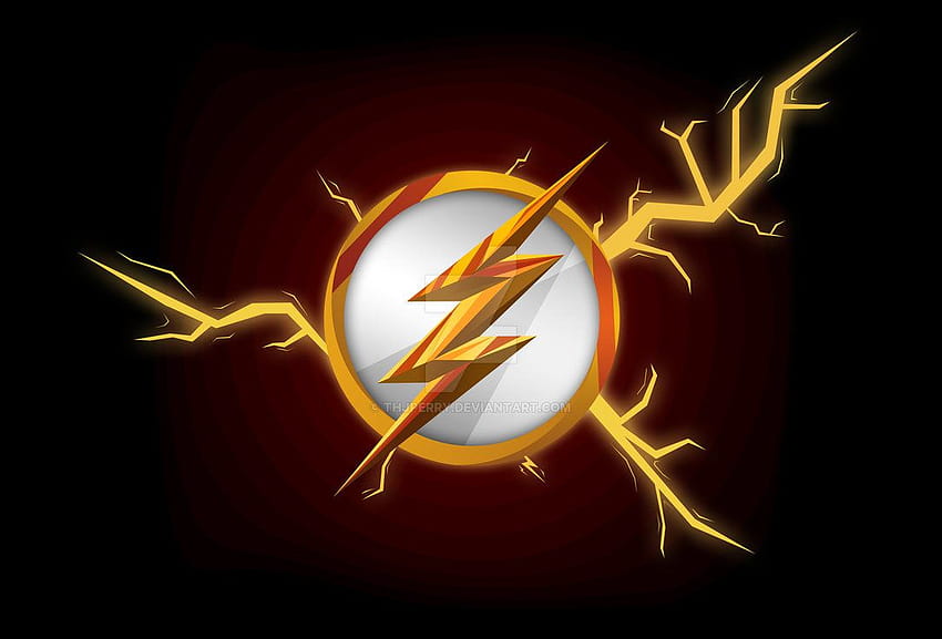 The Flash Emblem oleh Thjperry.deviantart di @DeviantArt keren logo flashnya Wallpaper HD