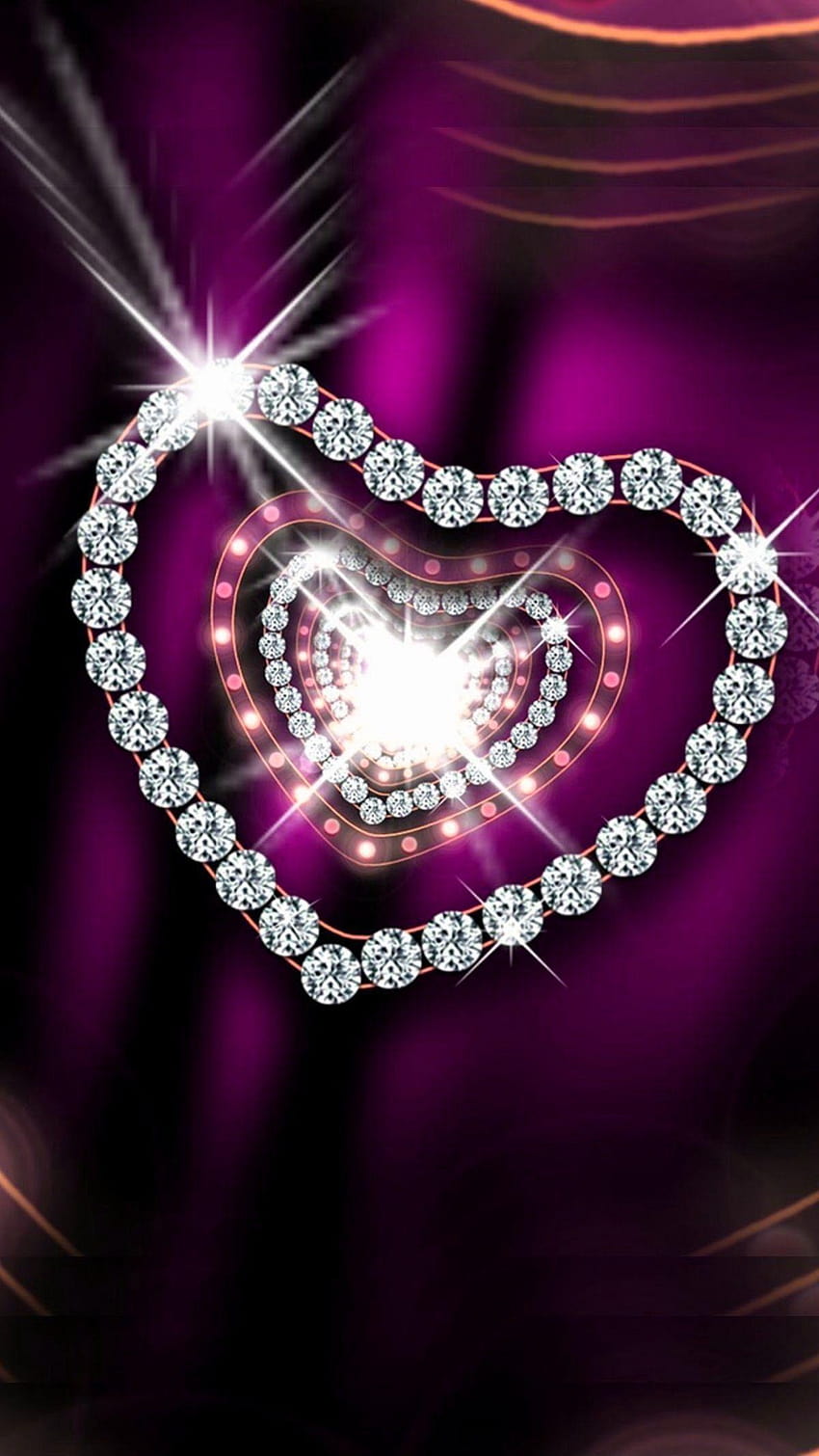 Heart Shaped Diamond Background, Blue Heart Pictures Background Image And  Wallpaper for Free Download